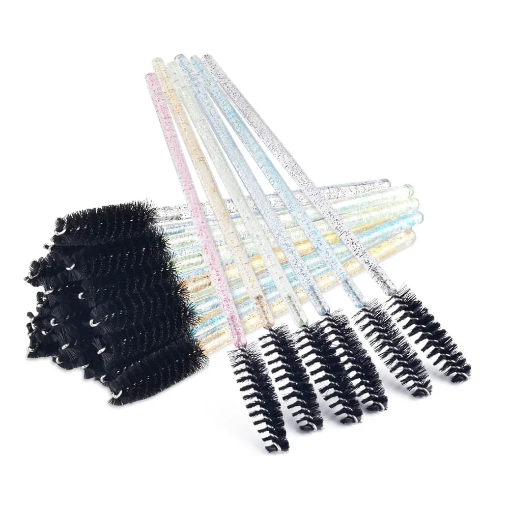 50 Pz Usa E Getta Spazzola Per Ciglia Di Cristallo Per Punti Neri Mascara Stick Applicatore Innesto Ciglia Ricci Pettine Trucco di Bellezza