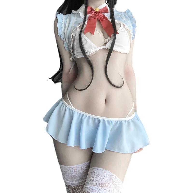 Womens Sexy Cute Bunny Princess Uniform Lolita Sleepwear Underwear Set Sailor Anime Cosplay Costumes Kawaii Lingerie Maid Outfit