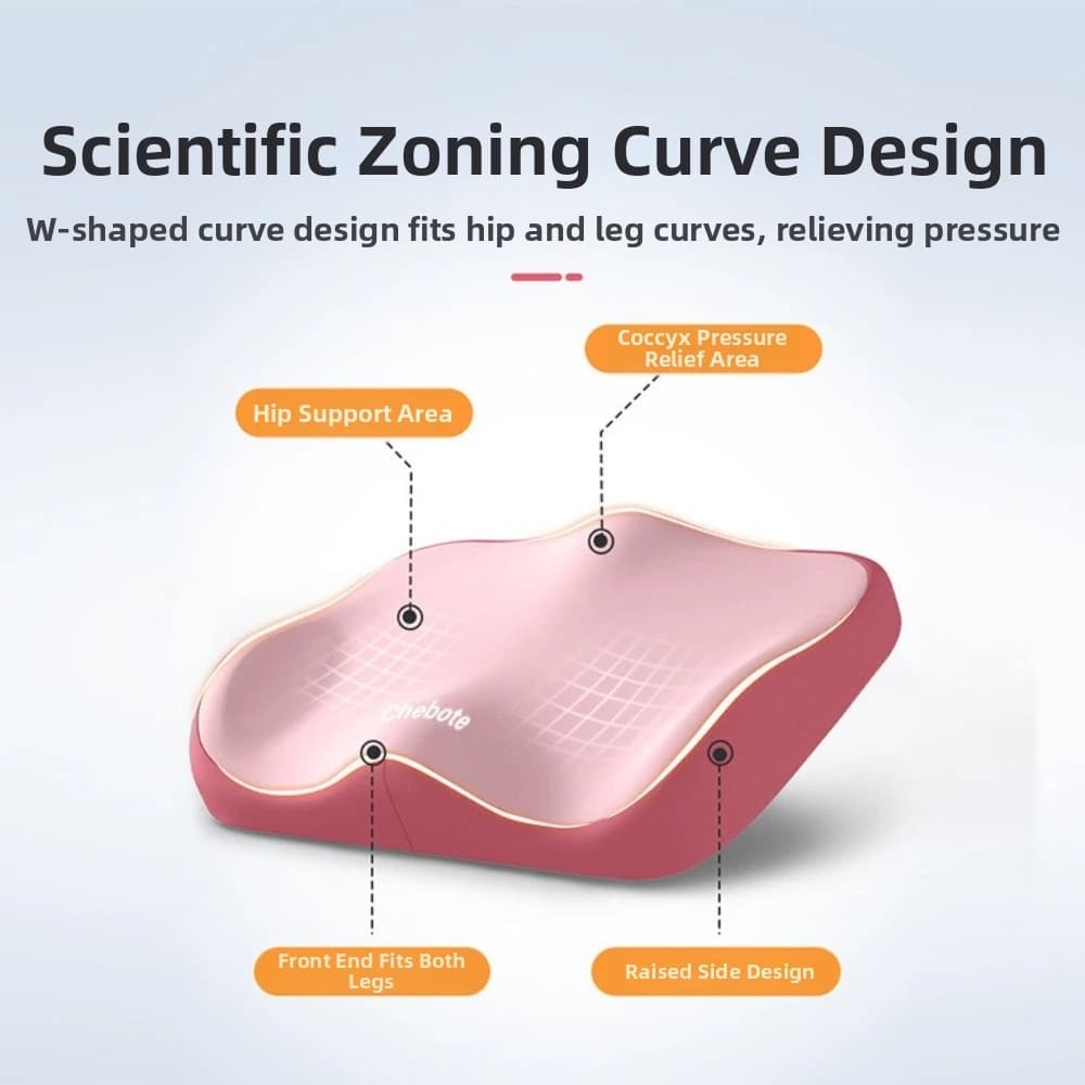 Cuscino Ergonomico Antiscivolo per Sedia da Ufficio, Protezione Lombare Traspirante, Correttore di Postura in Memory Foam 3D