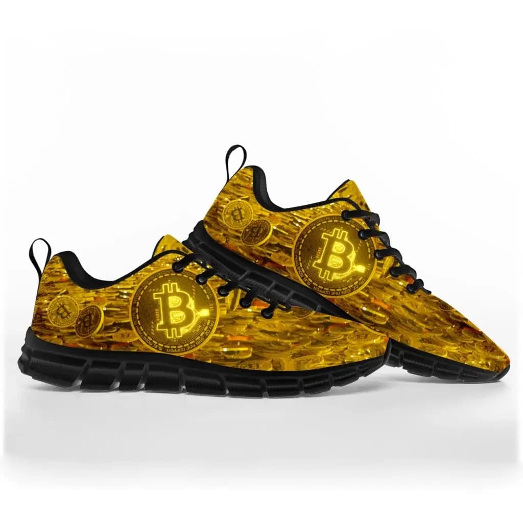 Bitcoin Cryptocurrency Miner BTC Coin Sports Shoes Mens Womens Teenager Breathable Sneakers Custom High Quality Couple Shoe