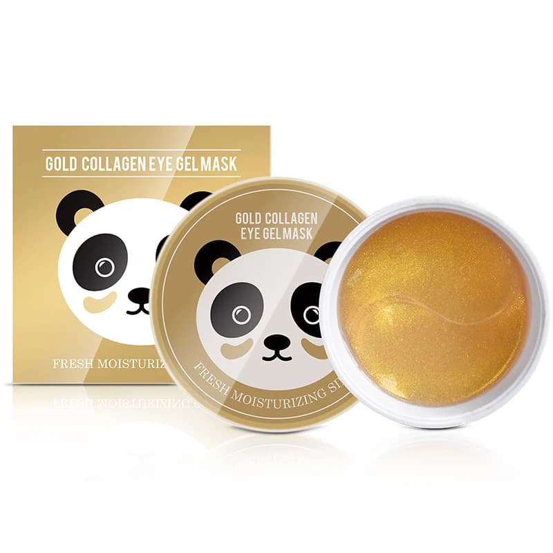 60 pcs Gold Particles Collagen Gel Benda For Eyes Hydrating Mask Lenitive Shaping Dissolvency Circles Black Finish Lines Relieve Eyes Affaction