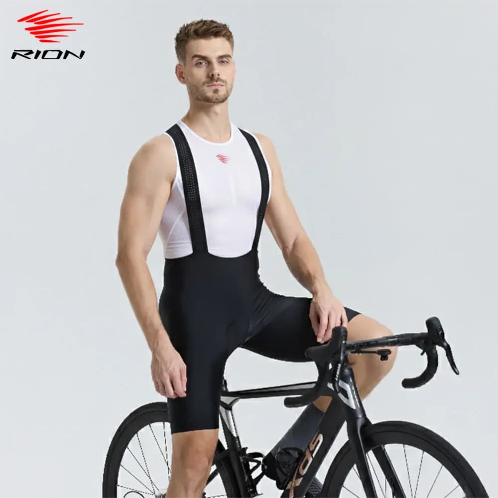 RION Cycling Shorts Set Men's vests Seamless Leg Bicycle Collant Bike Equipment Sleeveless vests Dolomiti Pad 5H Set of two pieces
