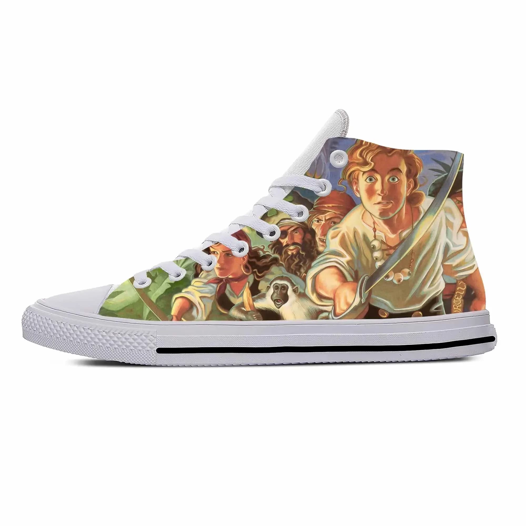 Scarpe Casual Leggere e Traspiranti Ispirate al Gioco Anime Cartoon Manga 'Secret of Monkey Island' per Uomo e Donna