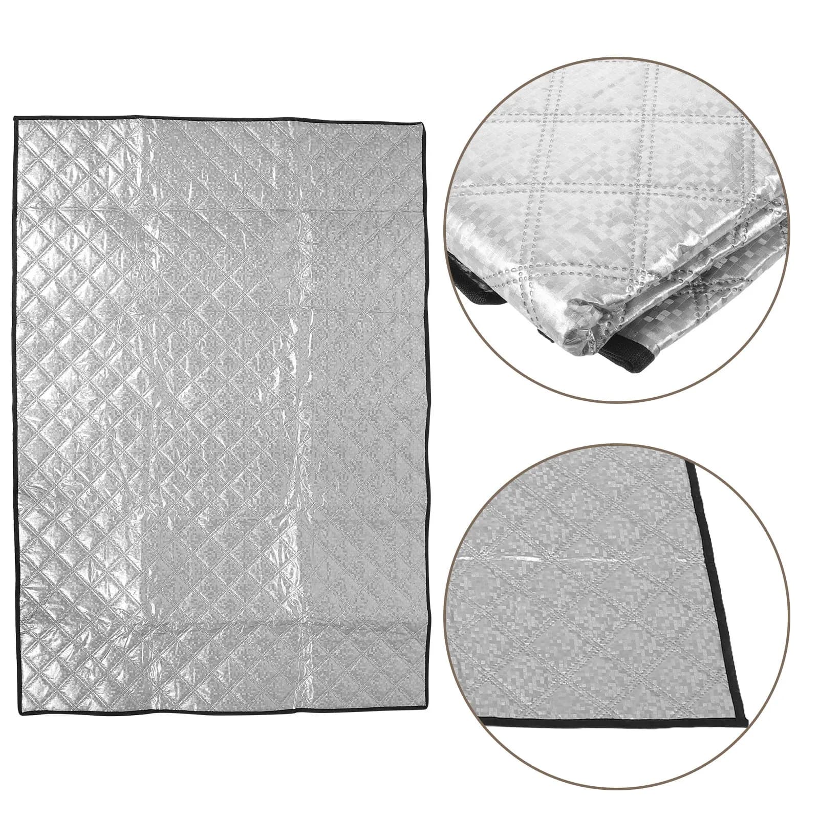 63x43.3in Freezer Cover Outdoor Aluminum Foil Insulated Thermal Blanket for Commercial Chest Freezer Display Refrigerator Heat