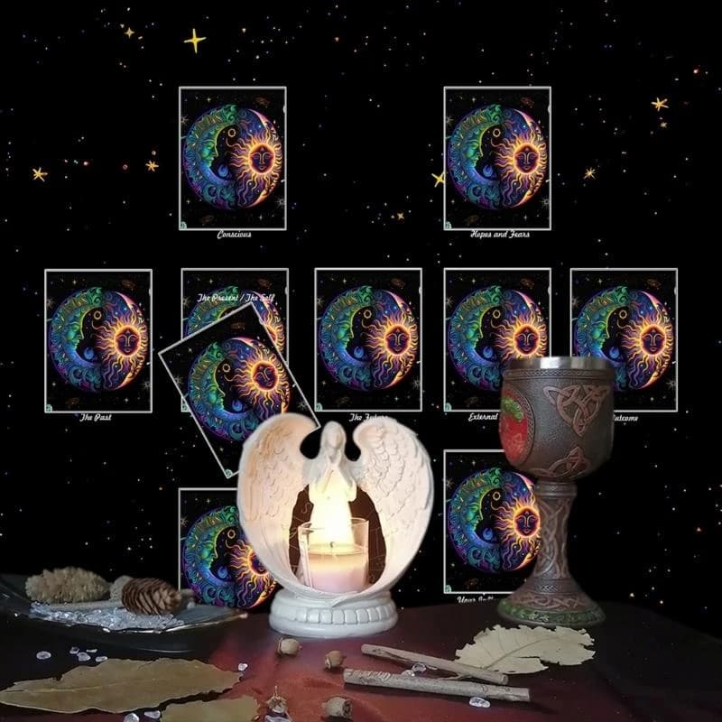 M5TC Carta Lettura Astrologia Tarocchi Tovaglia Altari Tovaglia Tovaglia Divinazioni