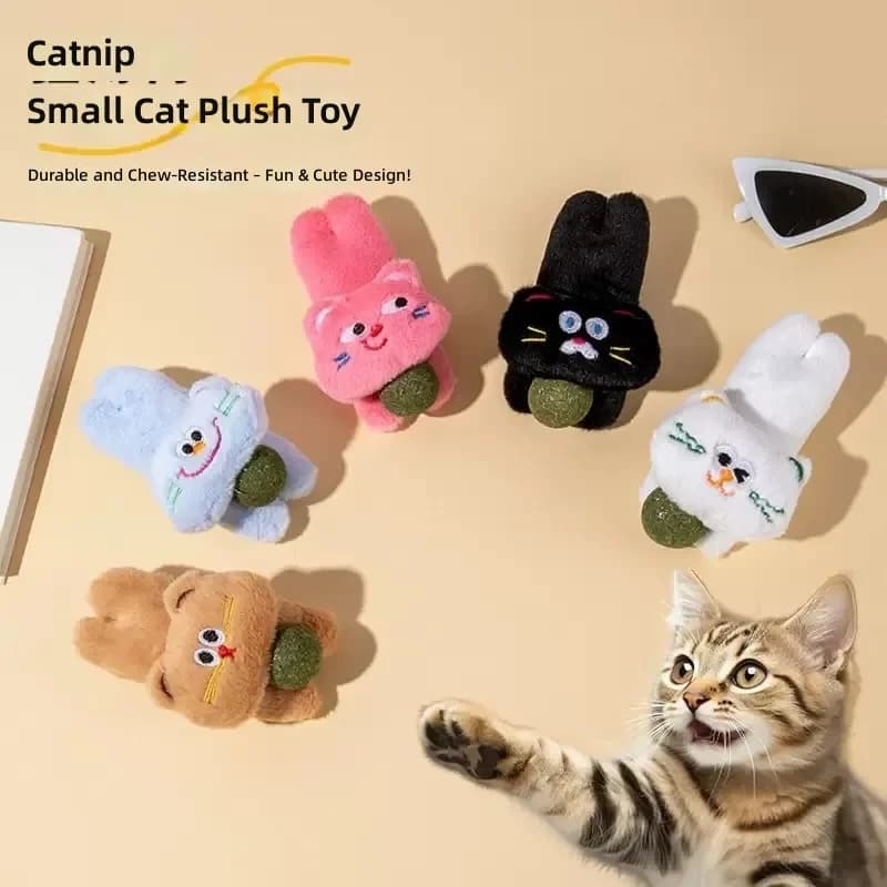 2026 Pet Cat Licking Music Polygonum Polygonum Cat Mint Ball Doll Toy for Kitten Teeth Grinding Cleaning and Self-Play