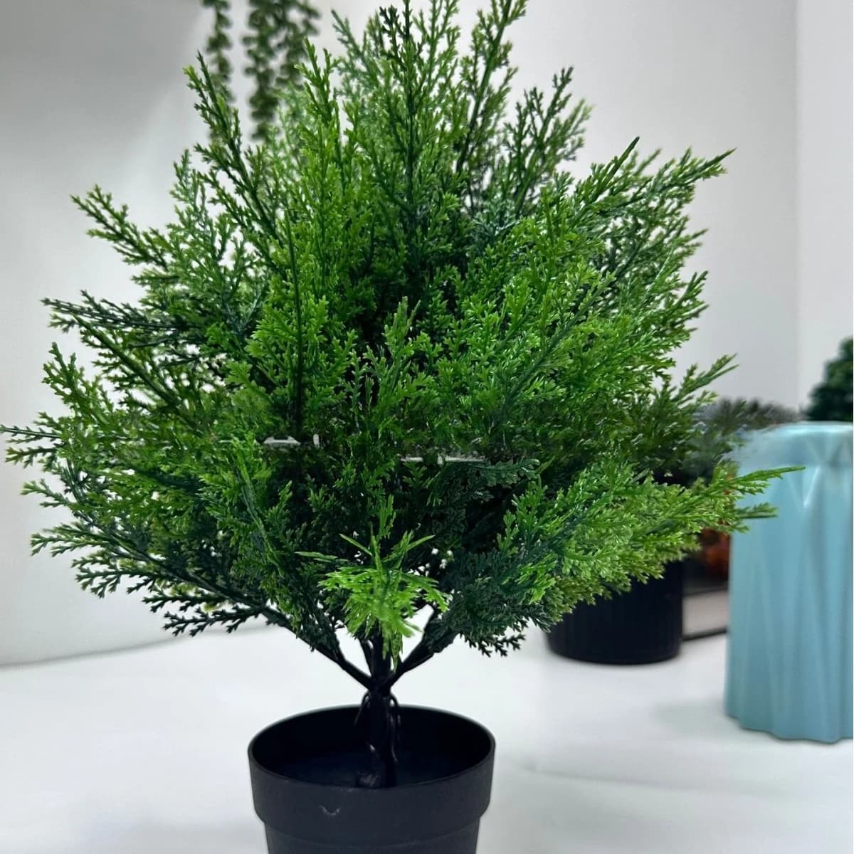 Artificial cypress trees and decorative green insertable on the ground - For outdoor gardens, courtyards, potted plants and landscape