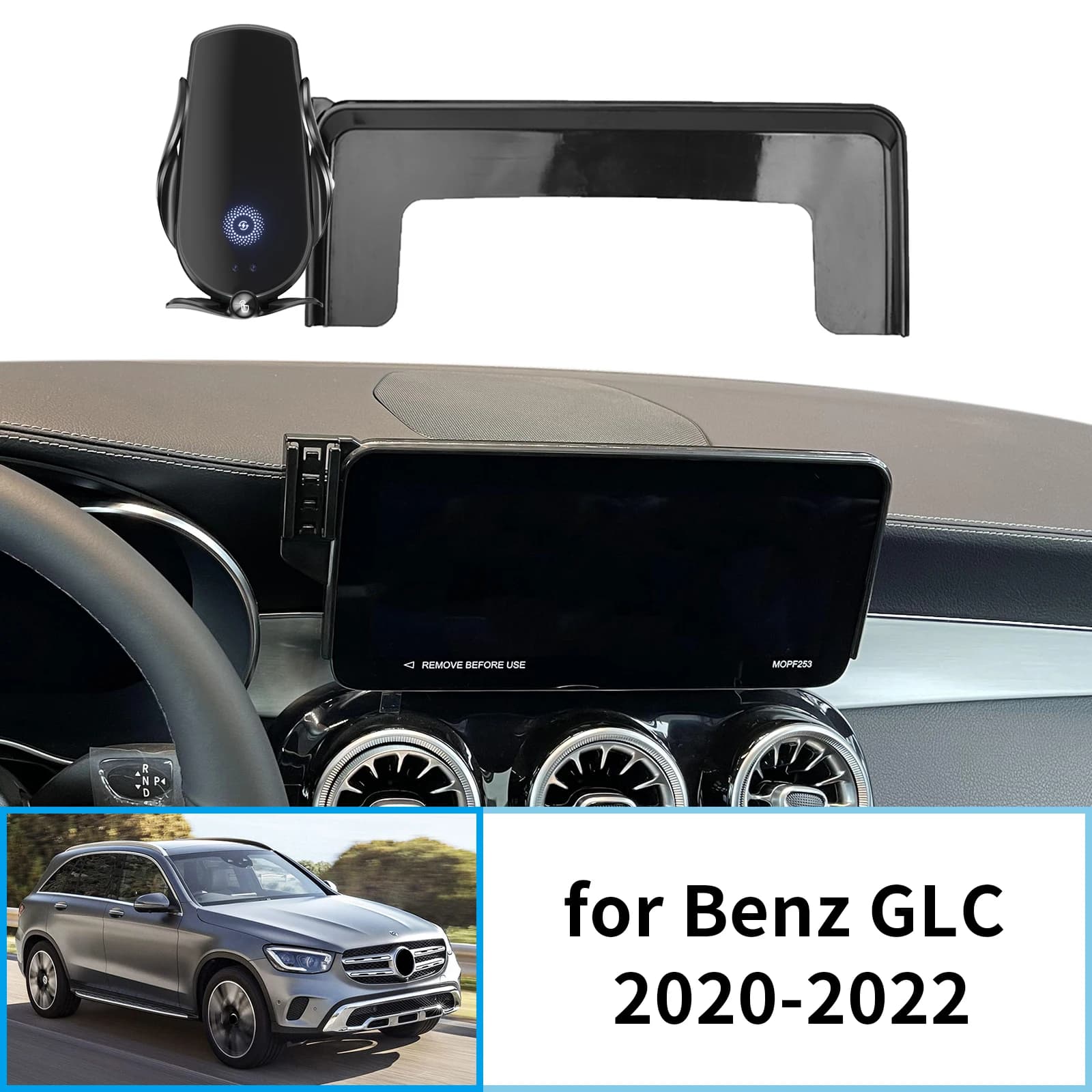Car Mobile Phone Holder for Mercedes-Benz GLC 2020-2022 300 43 AMG 63 S GPS Bracket Navigation Stand Auto Accessories