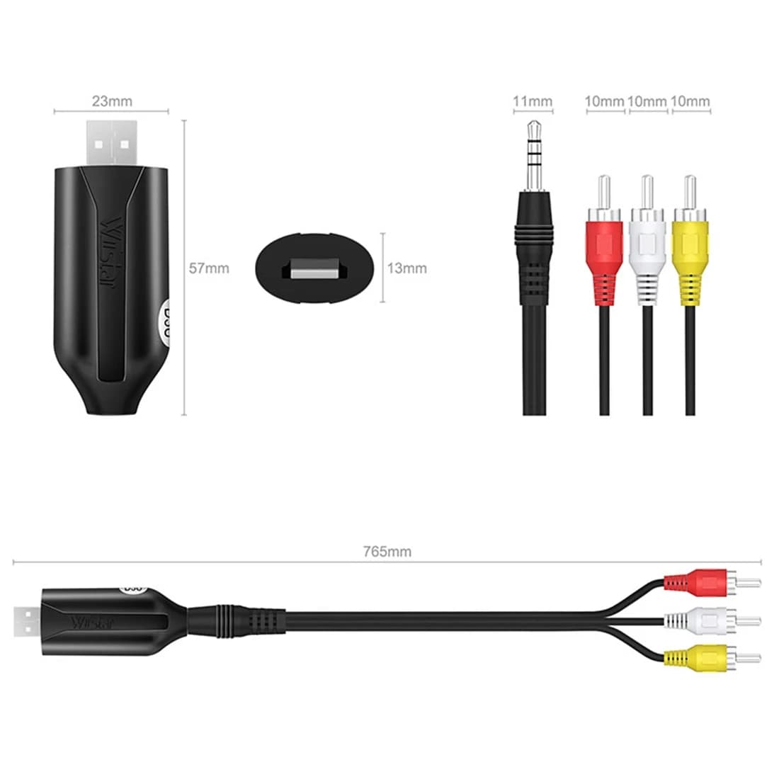 ABAN USB Video Capture Card To Digital To USB 2.0 Audio Capture Device Adapter Converter Easy To Cap VCR DVR TV