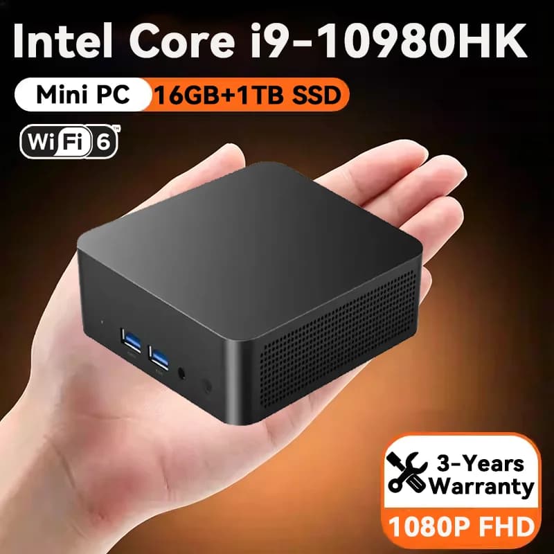 Nuovo Computer Desktop 2026 con Windows 11, Intel i9-8950HK, per Ufficio/Casa, BT5.2, Mini PC 16GB 2TB SSD, Portatile per Gaming
