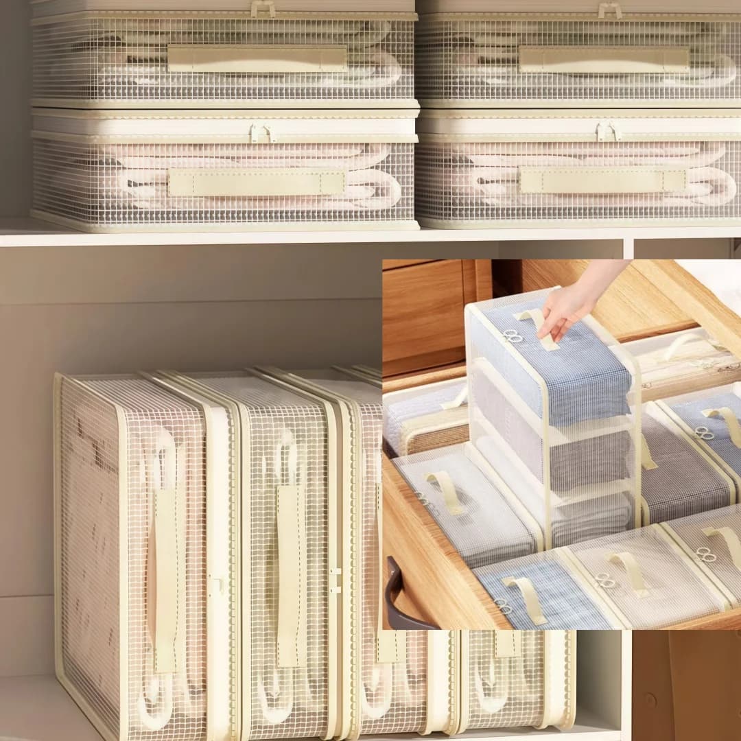 Net Fabric Set Of Storage Bag Household Bed Sheets Pillowcases Organizing Bag Clothing Mold Dust-proof Storage Bag