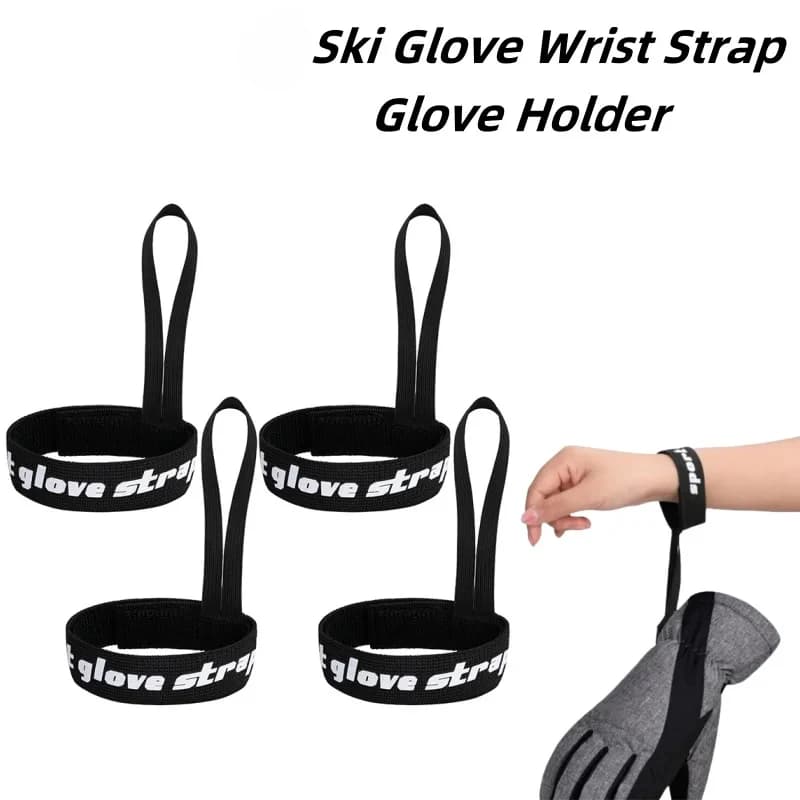 Guanto da sci Cinturino da polso Porta guanti Cinturino per guanti sportivo Guinzaglio da polso elastico Snowboard Sci Alpinismo Accessorio per sport all'aria aperta