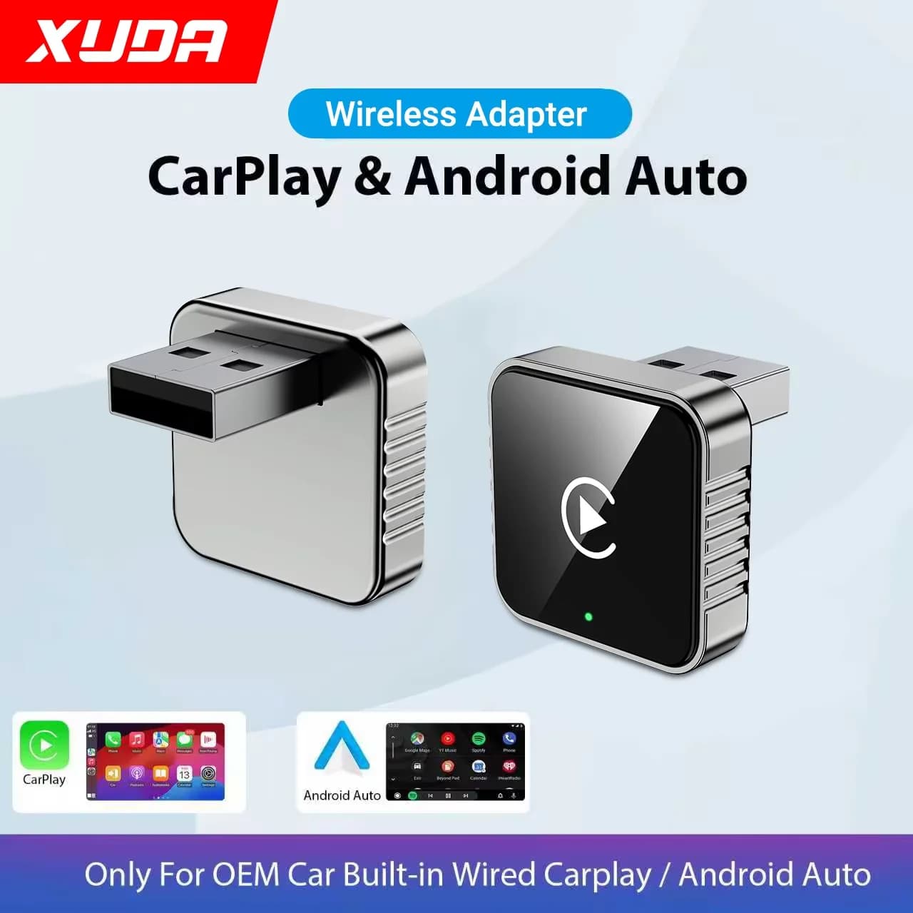 Wireless CarPlay Adapter for iPhone Fast Auto Connect Plug & Play Smart Car AI Box Stable Wireless CarPlay Converter USB Car
