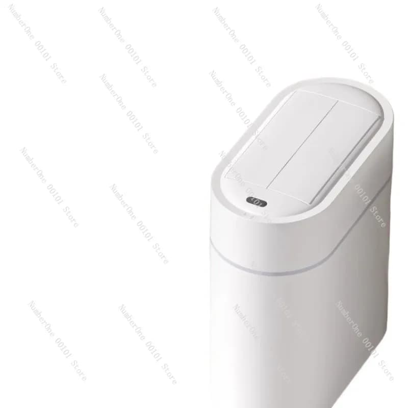 Cestino per Rifiuti Intelligente a Doppia Porta con Sensore, Bidone Automatico Elettrico da Parete, Cestino Sottile e Stretto per Soggiorno e Cucina