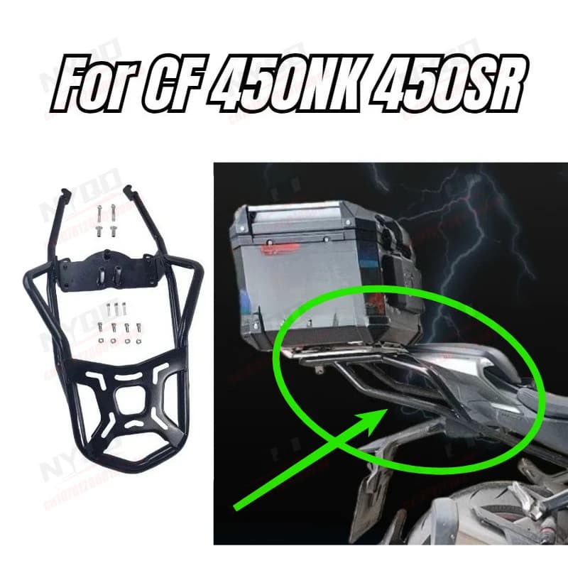 Accessori Moto: Portapacchi Posteriore, Supporto per Bauletto, Schienale e Mensola per CF 450NK 450SR 450 NK SR