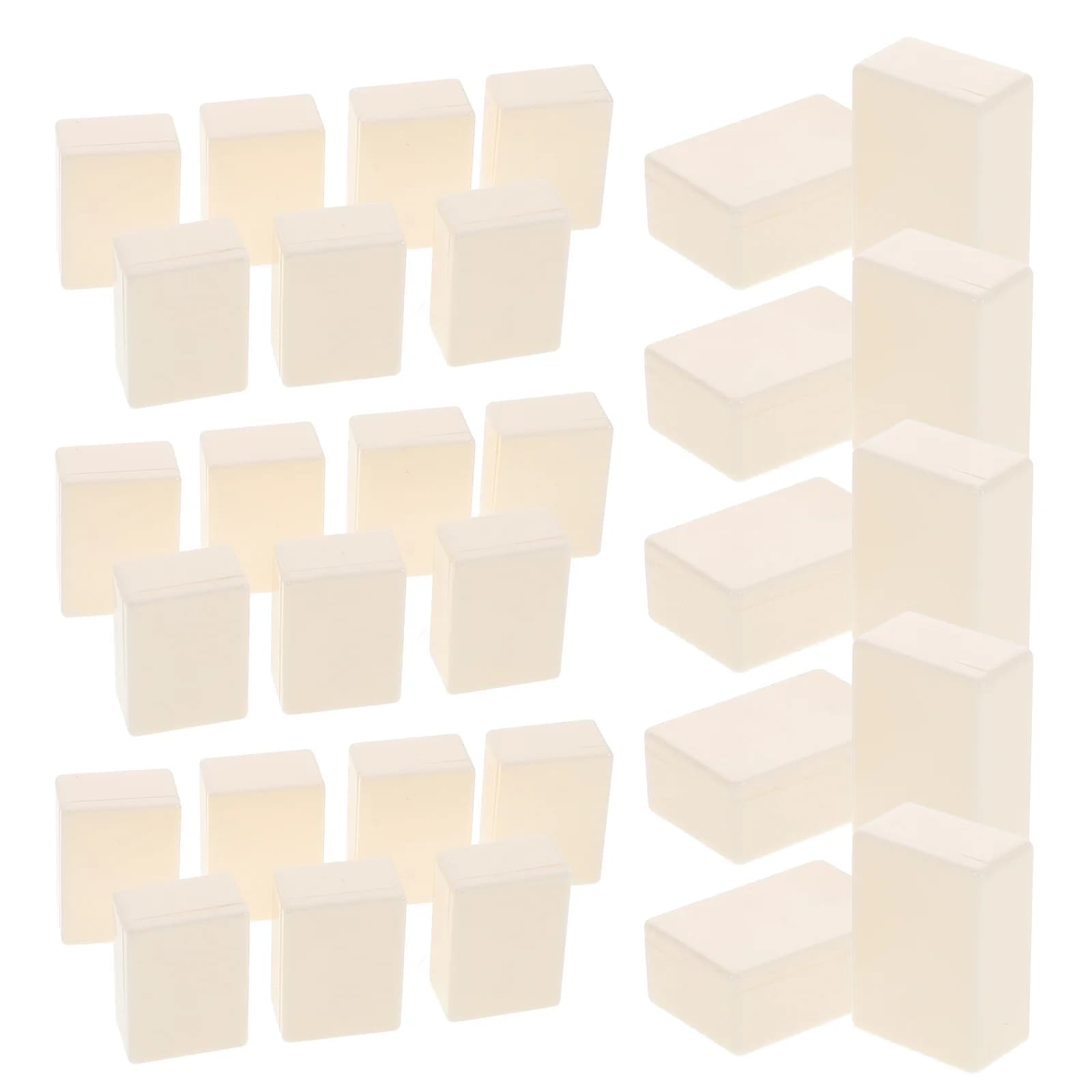 Pezzi quadrati bianchi Materiale acrilico Blocchi Mahjong Giochi da tavolo Checker Impilabili Set di piastrelle per bambini di grandi dimensioni