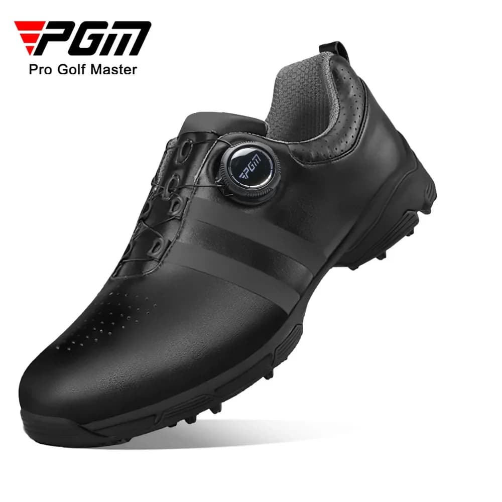 PGM Scarpe da ginnastica impermeabili Scarpe da golf da uomo Scarpe da golf traspiranti per allenamento fitness Uomo Scarpe da golf con fibbia rotante antiscivolo XZ186