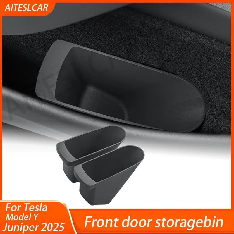 Pattumiera portaoggetti per porta anteriore per Tesla Model Y Juniper 2025 Scatola portaoggetti per porta auto Scatola portaoggetti multifunzionale Accessori auto