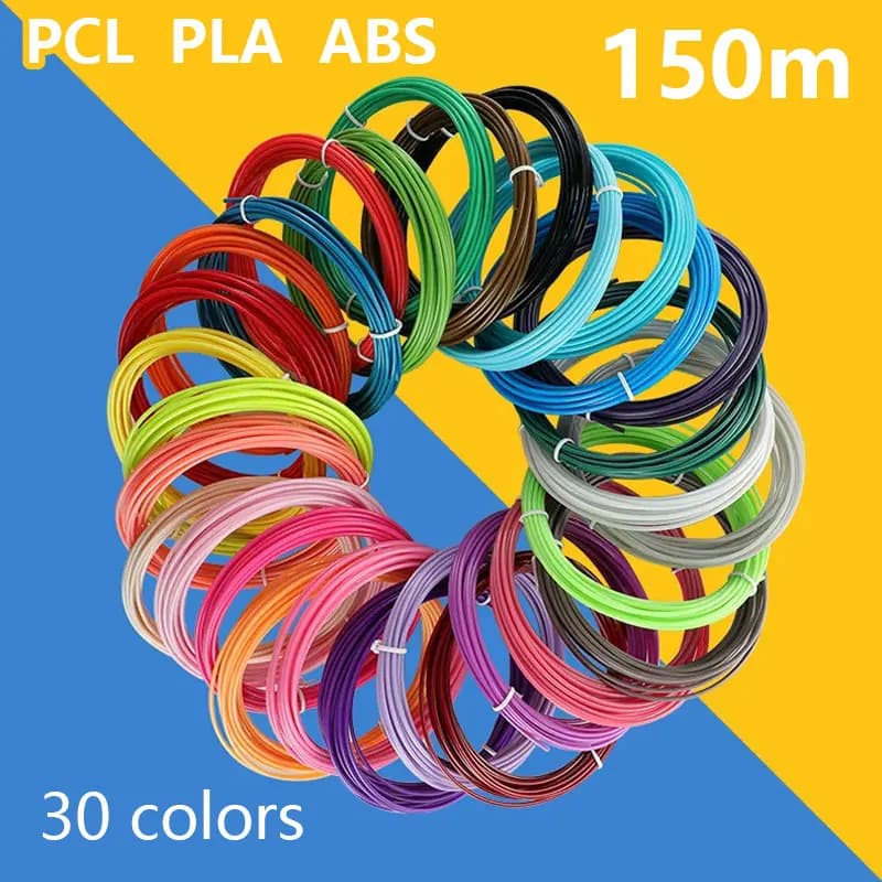 3D Pen Filament 150m 30 Colors PCL/PLA/ABS Diameter 1.75mm for 3D Modeling Artistic Graphics Painting Materials Gift