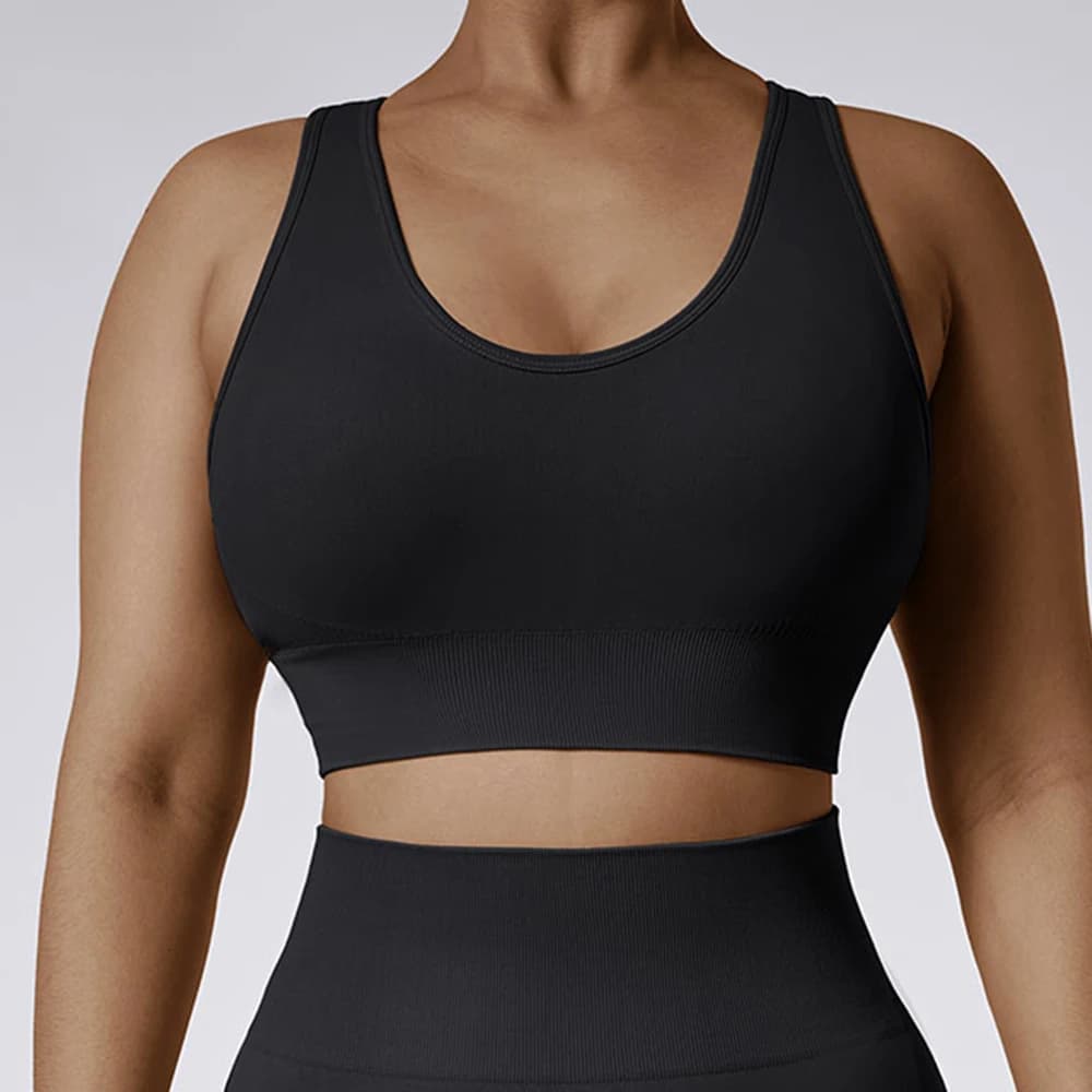 Reggiseni sportivi da donna per fitness e yoga, top in nylon, reggiseno sexy e traspirante, top sportivo da donna per palestra.