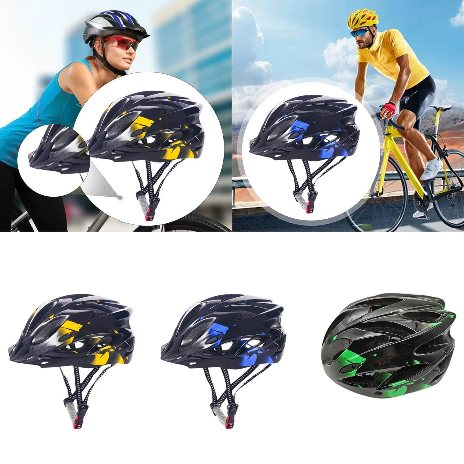 Helmet for Adults Bicycle Cycling Helmet Shockproof Air Vents Sporting Helmets for Men And Women for Road Bike Mountain Bike