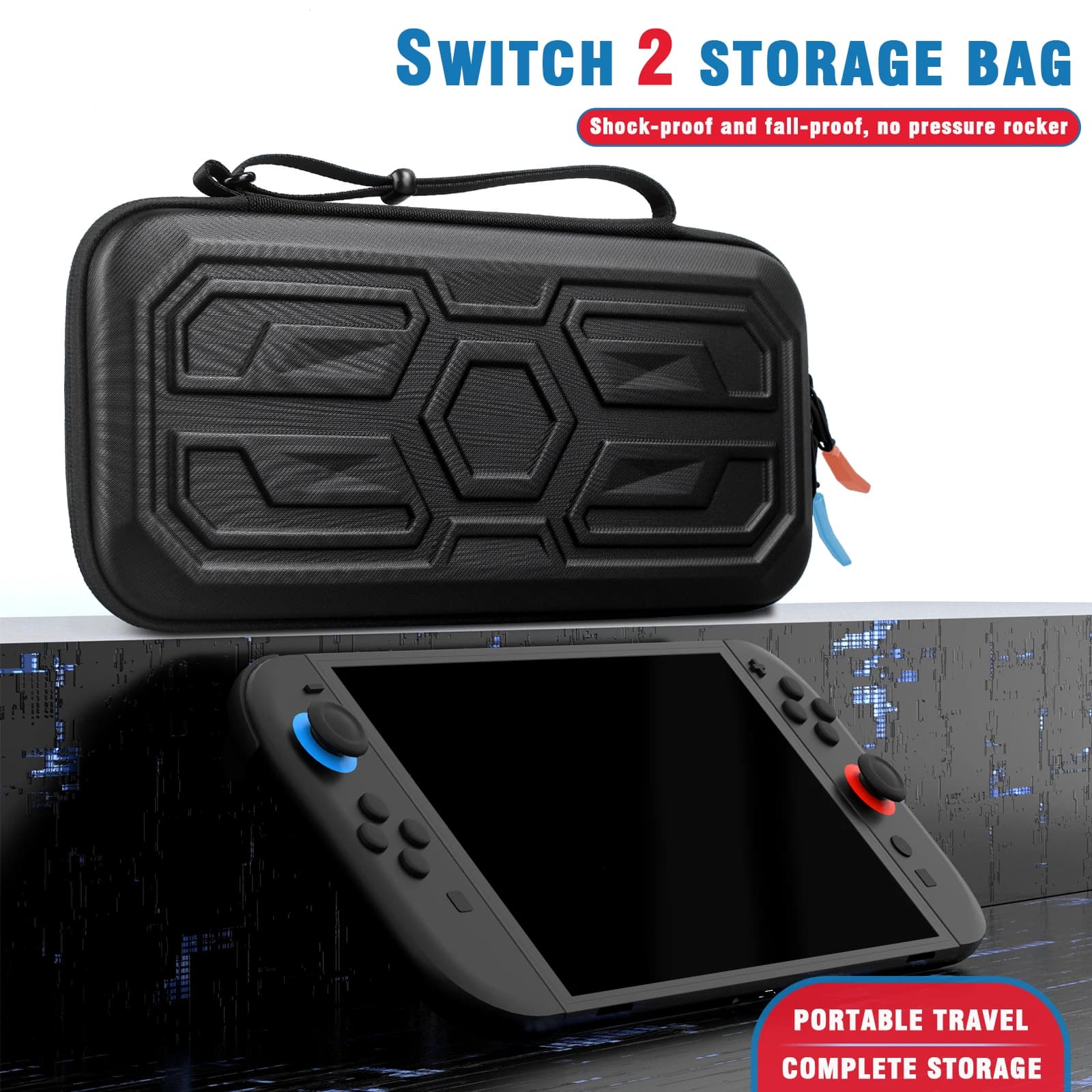 Custodia rigida da trasporto Mech-Style per Switch 2 – Scatola protettiva NS2 a tema Warrior Game con design robusto per custodia NS 2