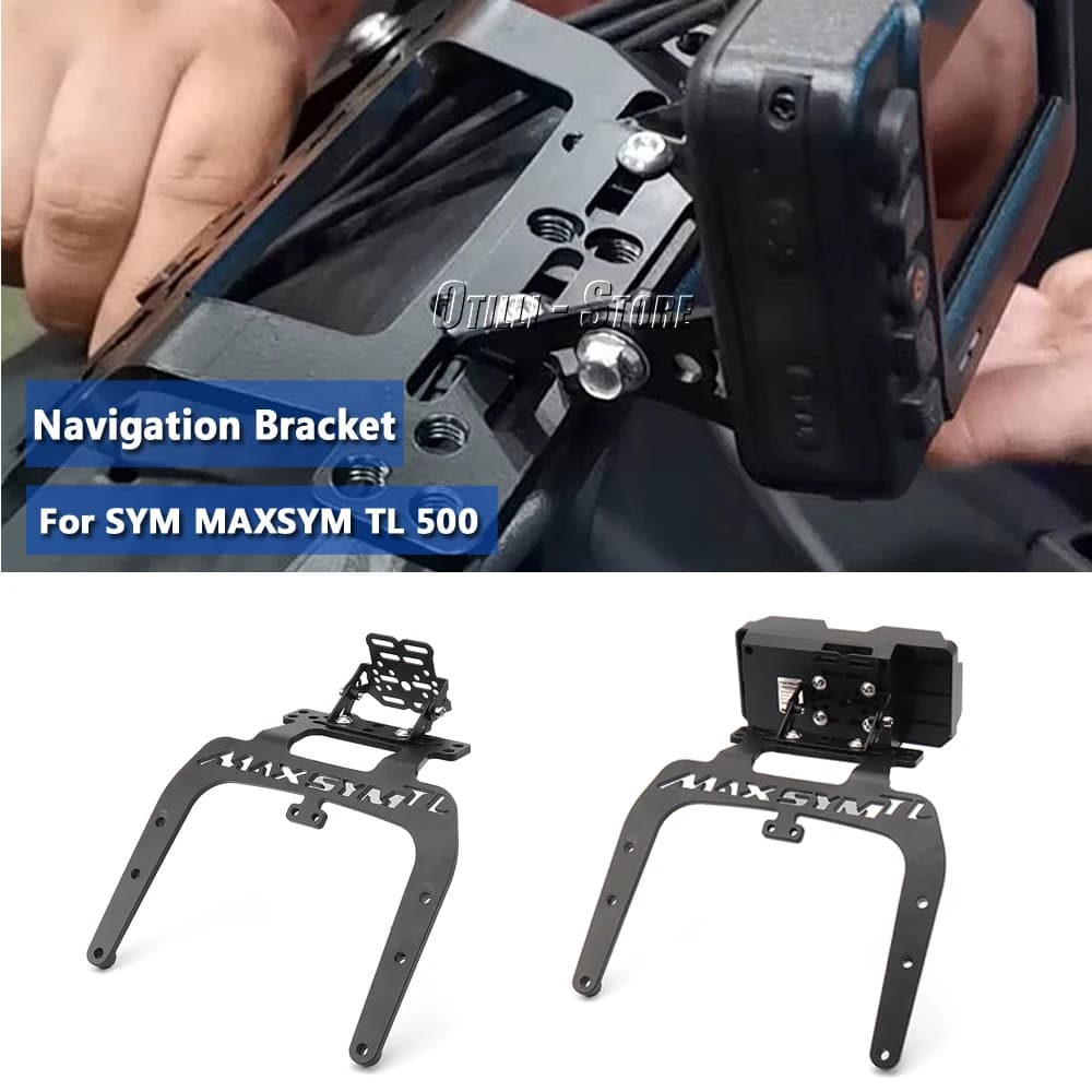 Per SYM Maxsym TL 500 Nuovi Accessori Moto Nero Supporto Del Telefono Del Basamento GPS di Montaggio Staffa Piastra di Navigazione MAXSYM TL500