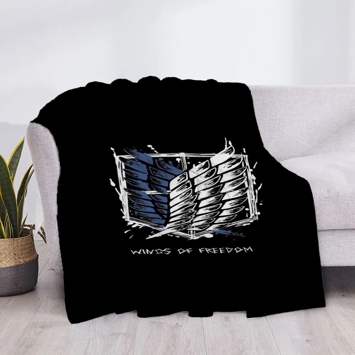 Blanket Attack on Titan Fluffy Soft Blankets & Throws Luxury Cover Plaid Throw Sofa Knee Microfiber H Anime Child Cute Home
