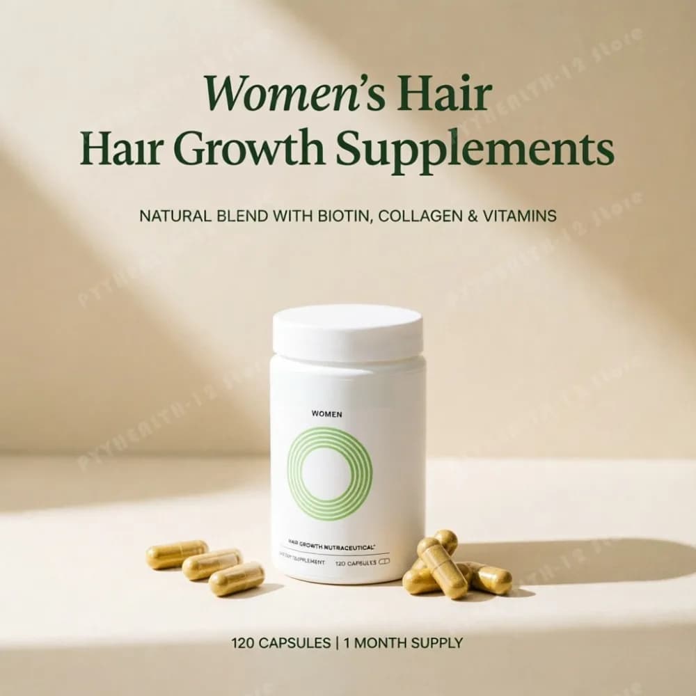 Integratori per la Crescita dei Capelli per Donne dai 18 ai 44 Anni - Miscela Naturale con Biotina, Collagene e Vitamine, 120 Capsule, Scorta per 1 Mese
