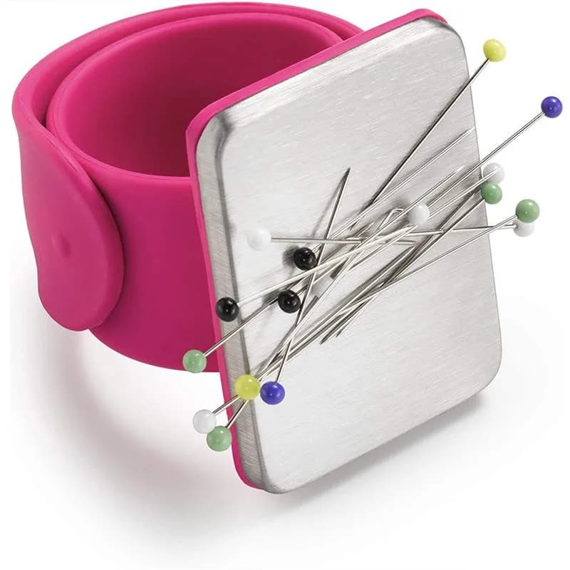Cuscino Porta Aghi Magnetico da Polso per Cucito, 7 Colori, Porta Spille di Sicurezza, Accessori per Cucito