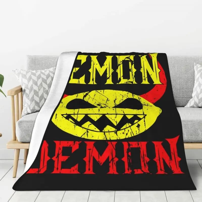 Coperta Personalizzata con Stampa 3D della Band Musicale Lemon Demon, Morbida Coperta in Pile e Flanella per Auto, Camera da Letto e Divano