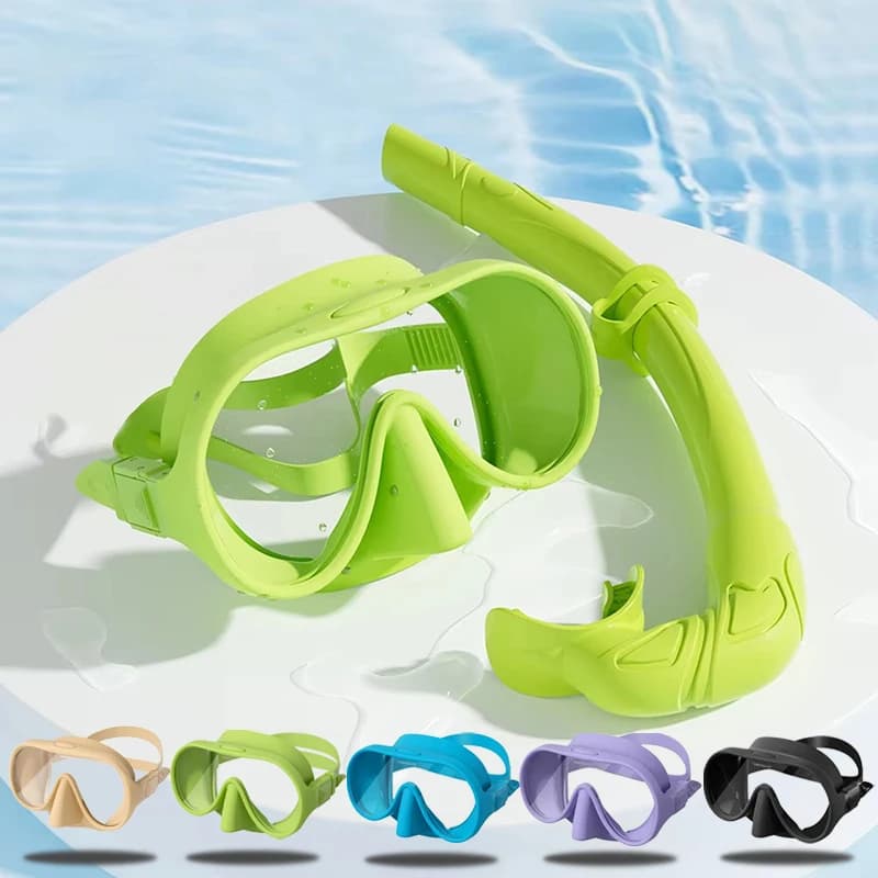 Maschera subacquea professionale senza telaio e snorkeling per adulti - Vetro temperato, antiappannamento, protezione UV - Immersioni, apnea, pesca subacquea