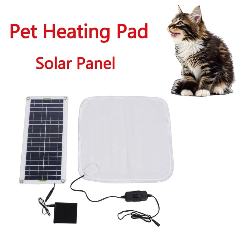 Tappetino caldo per animali domestici Coperta riscaldante solare Letto riscaldato per cani e gatti Tappetino riscaldante da 50 W Temperatura regolabile per scatola di accumulo di energia invernale