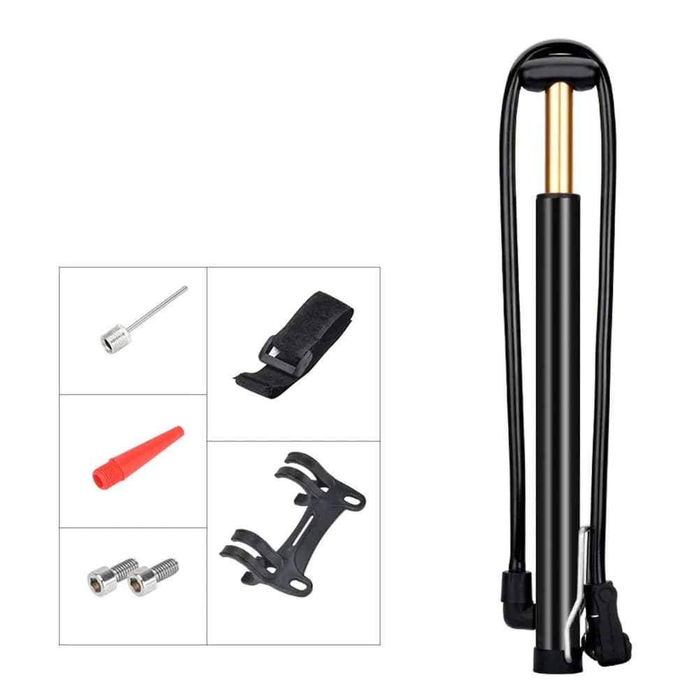 High Pressure 90Psi Portable Pump for Bike Road Mountain Inflatable Ball Pump Air Nozzle Switch Compact Lightweight