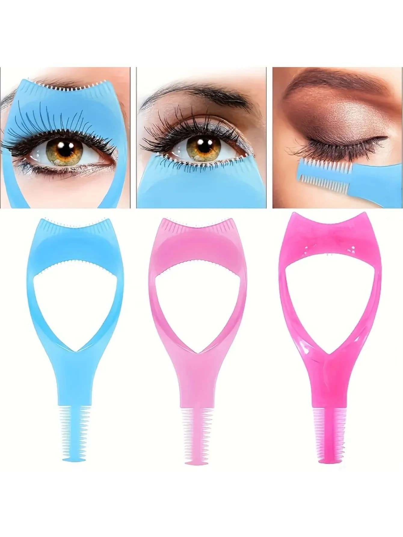 Protective applicator for mascara 1/3/5 eyelashes with combs for eyelashes, guide and assistant for makeup
