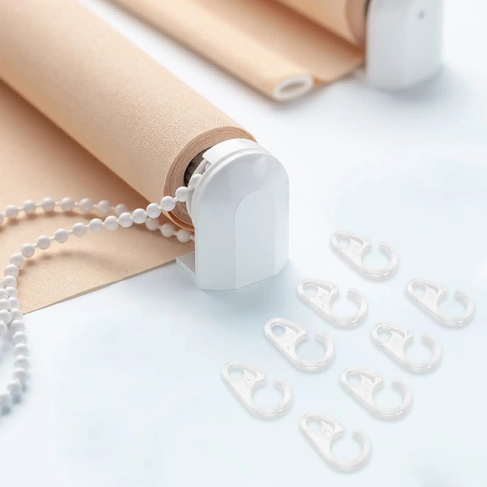 50 Pezzi Ganci per Tende, Anelli per Tende da Doccia, Clip per Aste da Finestra, Accessori per Tende