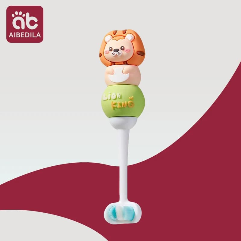 Spazzolino Stereo 3D a tre lati capelli morbidi Ultra fini spazzolino da denti per bambini raschietto per lingua pulizia profonda salute igiene orale spazzolino da denti