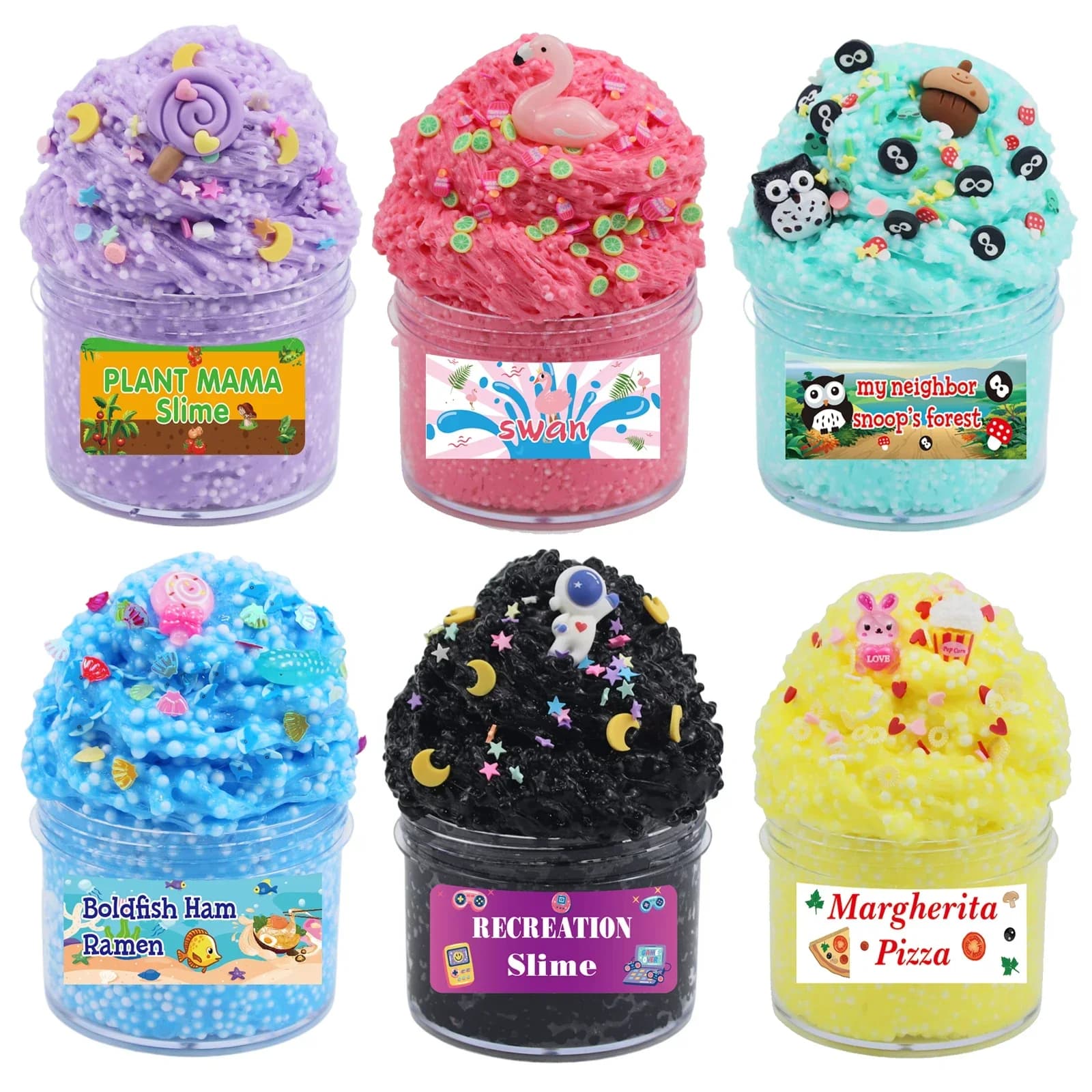 Kit Slime Soffice per Bambini, Schiuma DIY, Plastilina Colorata, Argilla Cristallina, Giocattoli Antistress per Bambini, Colla a Forma di Testa di Toro, Giocattoli per Bambini