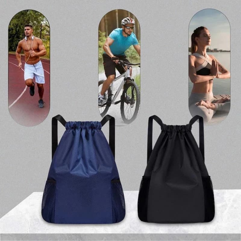 1pc Sports Drawstring Backpack Sport Fitness Travel Outdoor Sackpack Large Capacity Gym Swim Beach Bags Basketball Bag