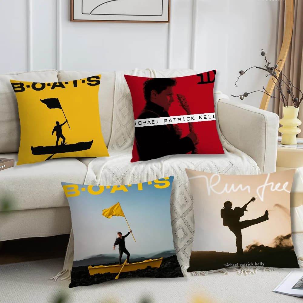 Fodera per cuscino Michael Patrick Kelly, stampa su cuscino, decorazione per divano, casa, auto, camera, caffetteria, ufficio, stile nordico semplice