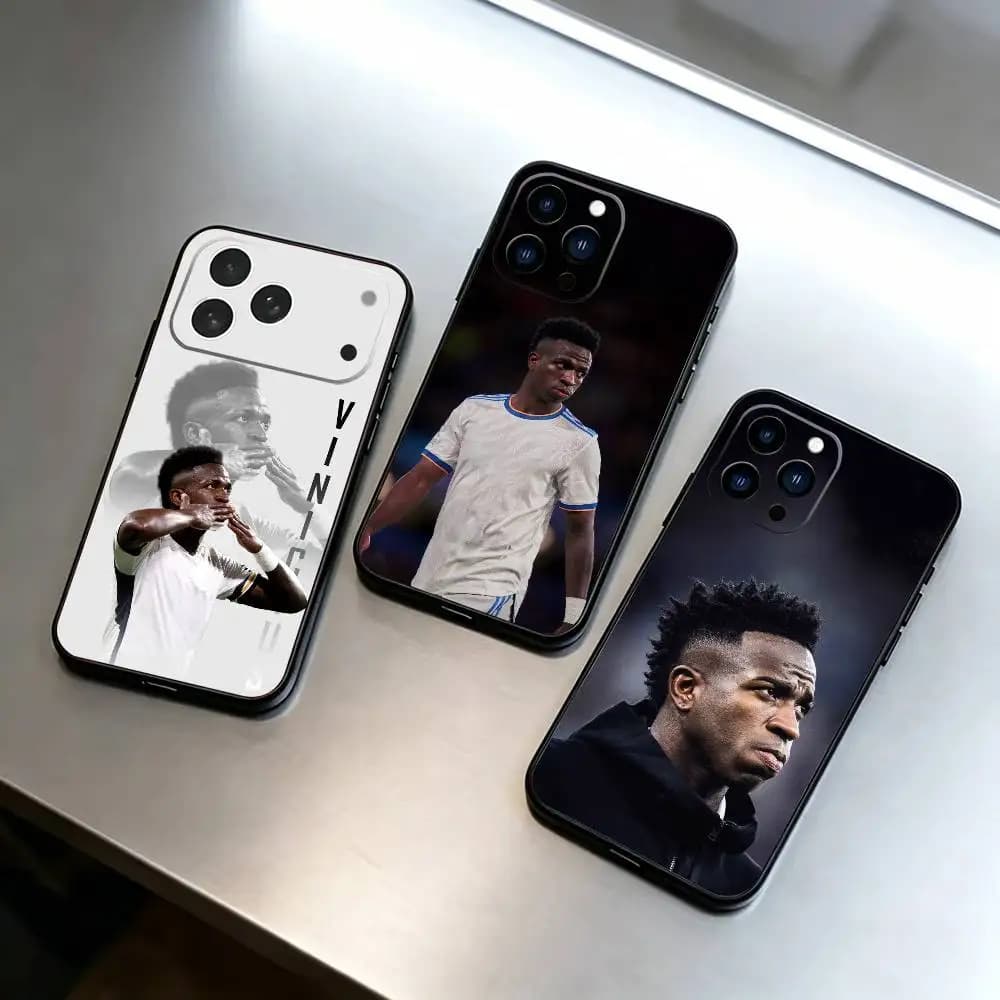 Custodia per telefono in silicone morbido Vinicius-S J-Junior Football Sport per iPhone 17 16 15 14 13 12 11 X XR Plus Pro Max Plus