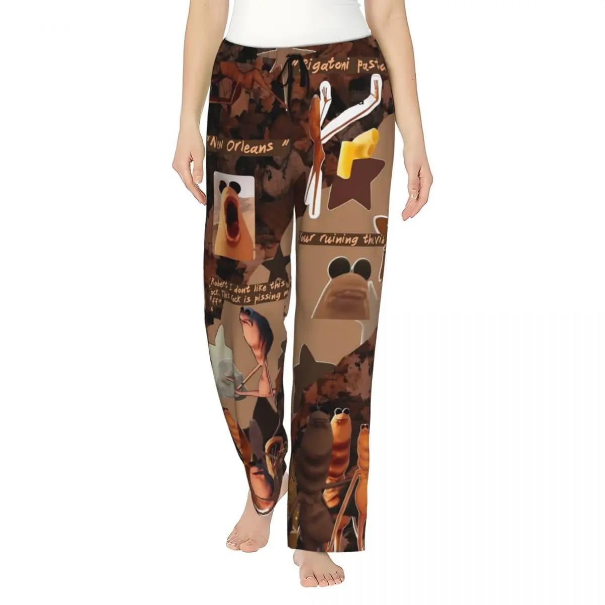 Pantaloni del pigiama da donna Marcus The Worm Funny Meme Lounge Pants Pantaloni del pigiama dal taglio ampio Dorm