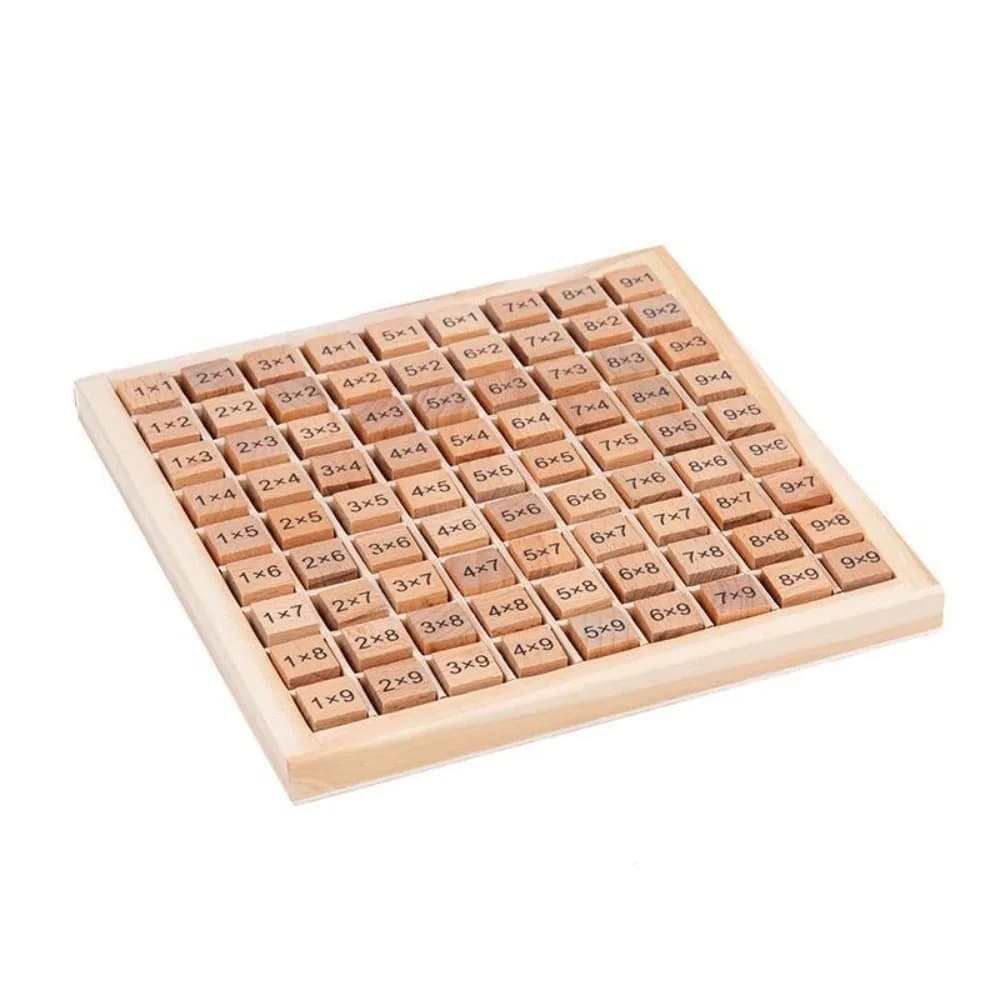 Tavola di moltiplicazione con blocchi contabili in legno, gioco educativo per lo sviluppo del cervello, puzzle interattivo colorato per l'apprendimento della matematica