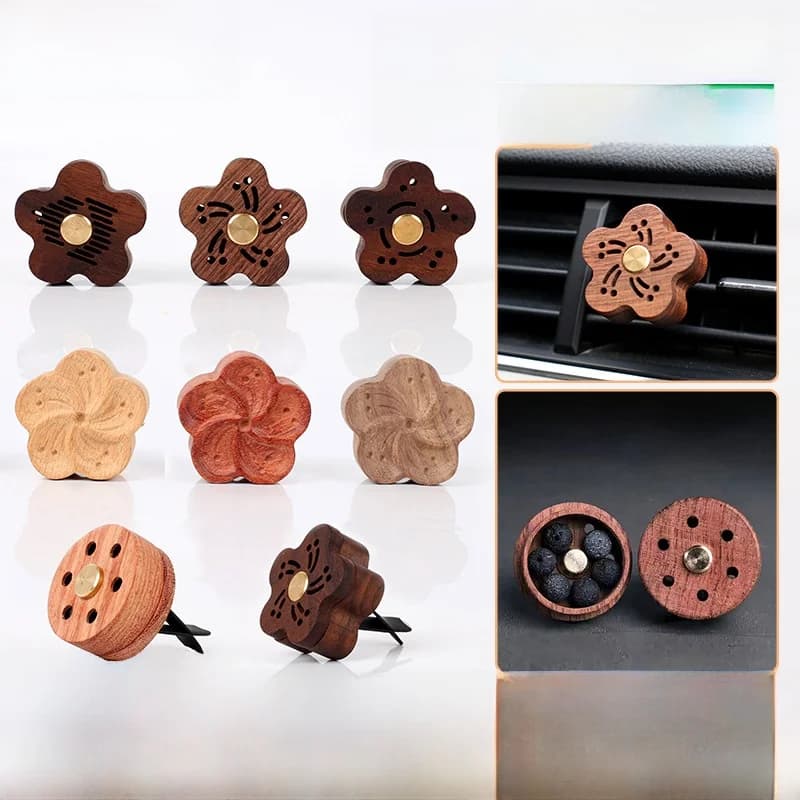 Diffusore di Oli Essenziali per Auto in Roccia Vulcanica, Deodorante per Ambienti in Legno, Decorazione per Automobile, T-shirt Creativa a Maniche Corte