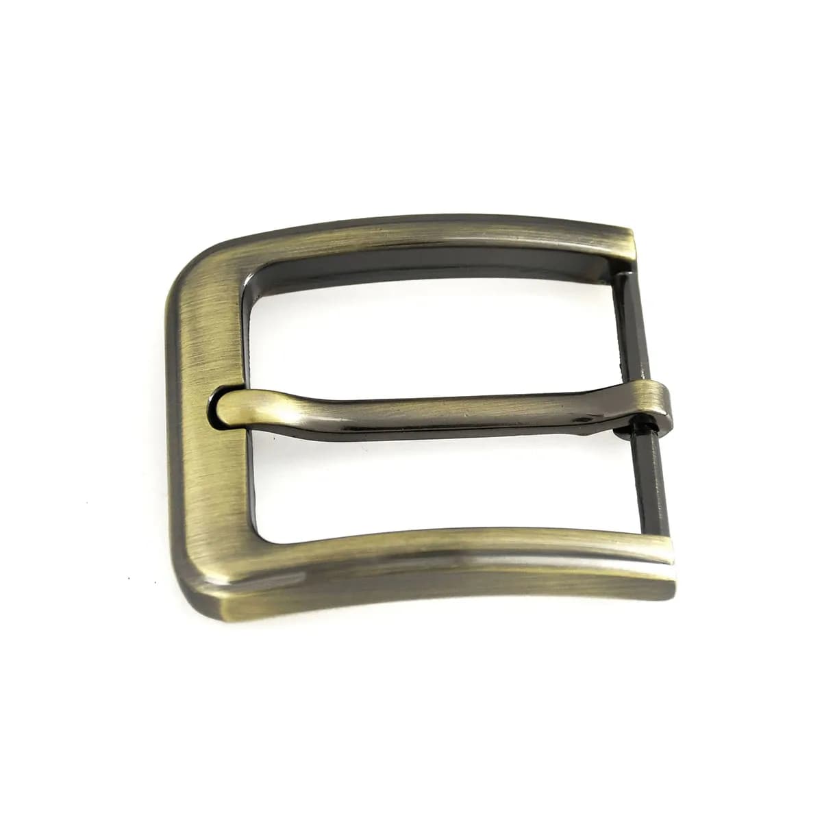 1x metallo 40mm spazzolato fibbia della cintura centro centrale mezza barra fibbia cintura in pelle briglia Halter Harness misura per cintura 37mm-39mm bronzo