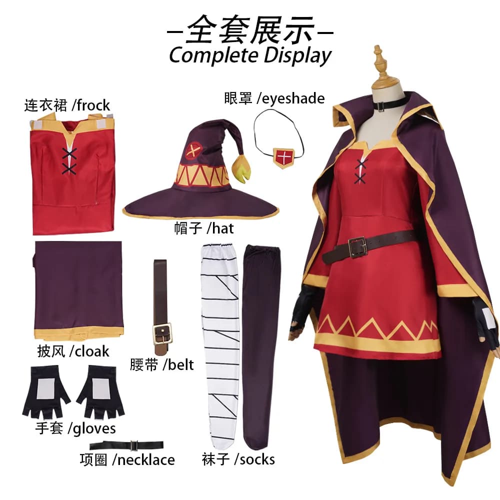 Costume cosplay magico Burst, mantello magico, set completo per cosplay anime e giochi di ruolo