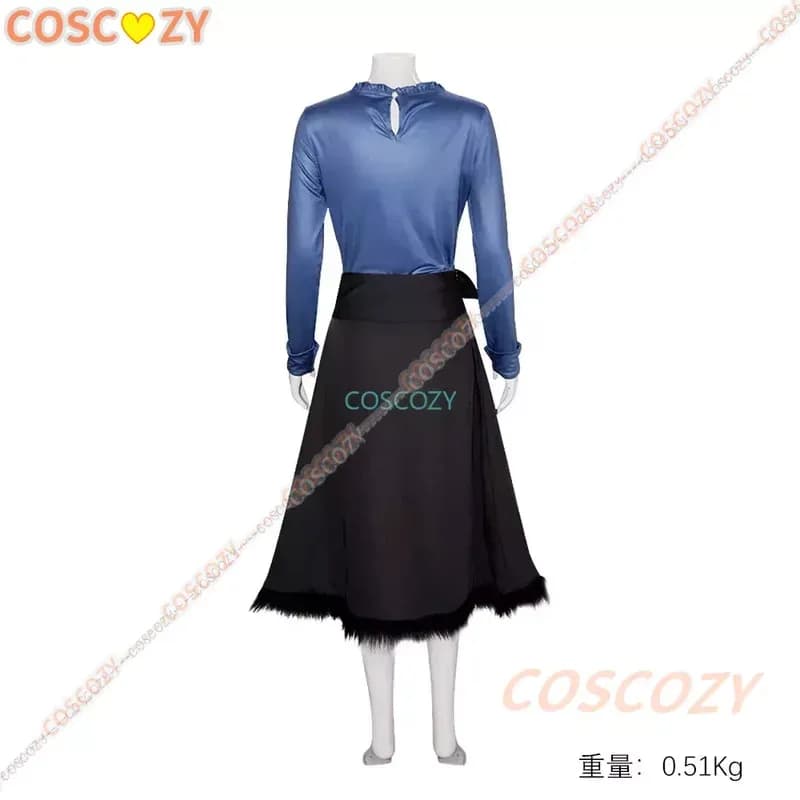 qq34Holo Spice and Wolf Horo Costume Cosplay Top Dress Parrucca di capelli castani Set di orecchie a coda