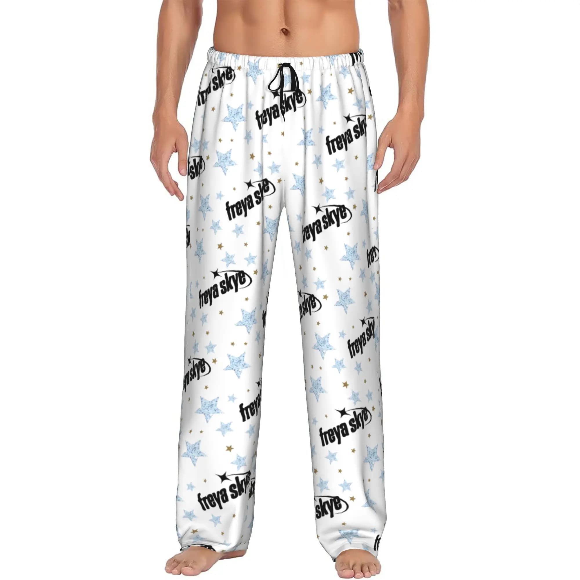 Custom Men's F-Freya Skye Singer Star Pajama Pants Printed Sleep Sleepwear Bottoms with Pockets