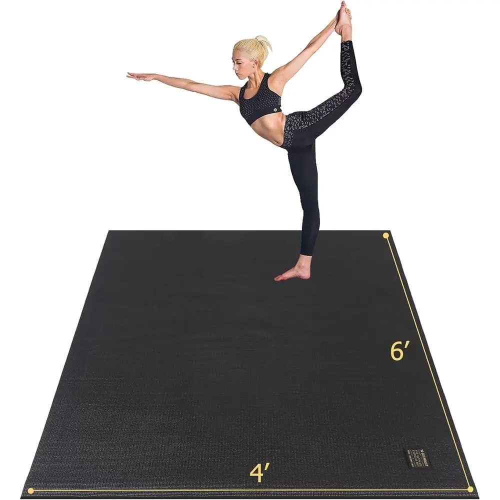 Tappetino Yoga Extra Spesso 6'x4'/6'x6'/7'x5' - Antiscivolo, Comodo per Palestra Domestica, Pilates e Meditazione