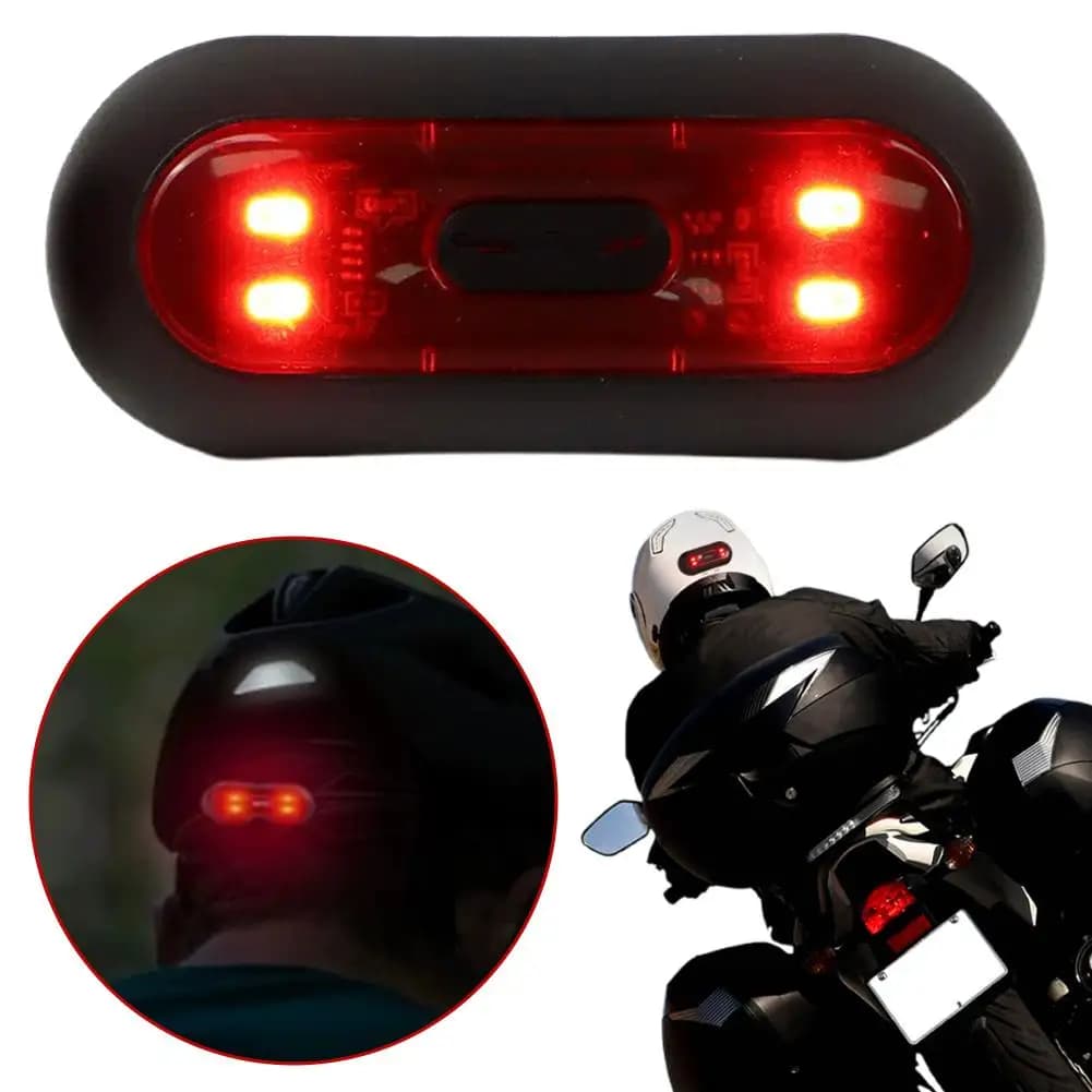 Luce di Sicurezza Impermeabile per Casco | Luce Posteriore LED Ricaricabile USB per Bicicletta, Luce di Sicurezza per Casco